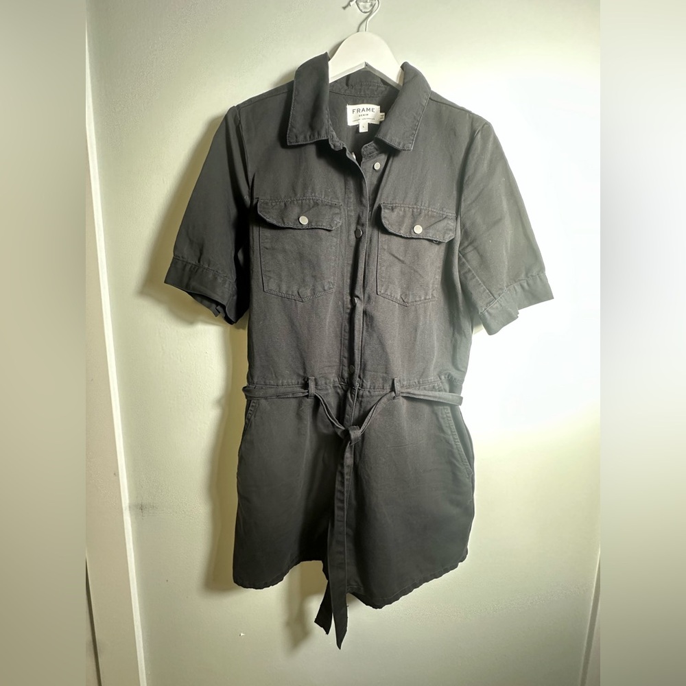 FRAME DENIM Belted Short Jumpsuit Size Large - Picture 8 of 17